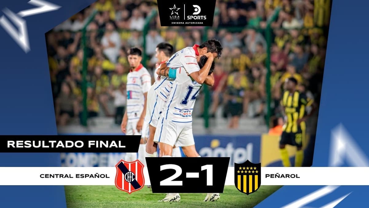 ¡Histórico! Central Español derrota 2-1 a Peñarol