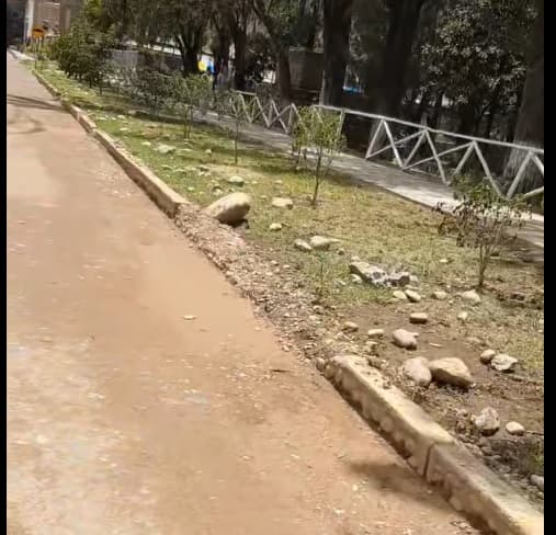 Av. Los Laureles: Vecinos lamentan que desmonte de pavimentación vieja repose frente a clínica