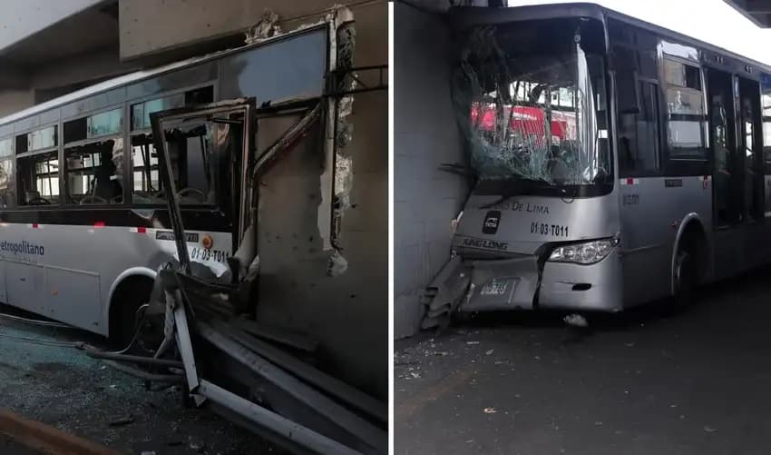 Lima: Grave accidente del Metropolitano en la Vía Expresa deja 46 heridos