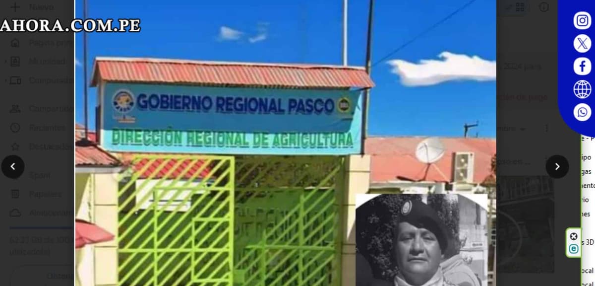 Vigilante hallado sin vida en instalaciones de la Dirección Regional de Agricultura en Pasco