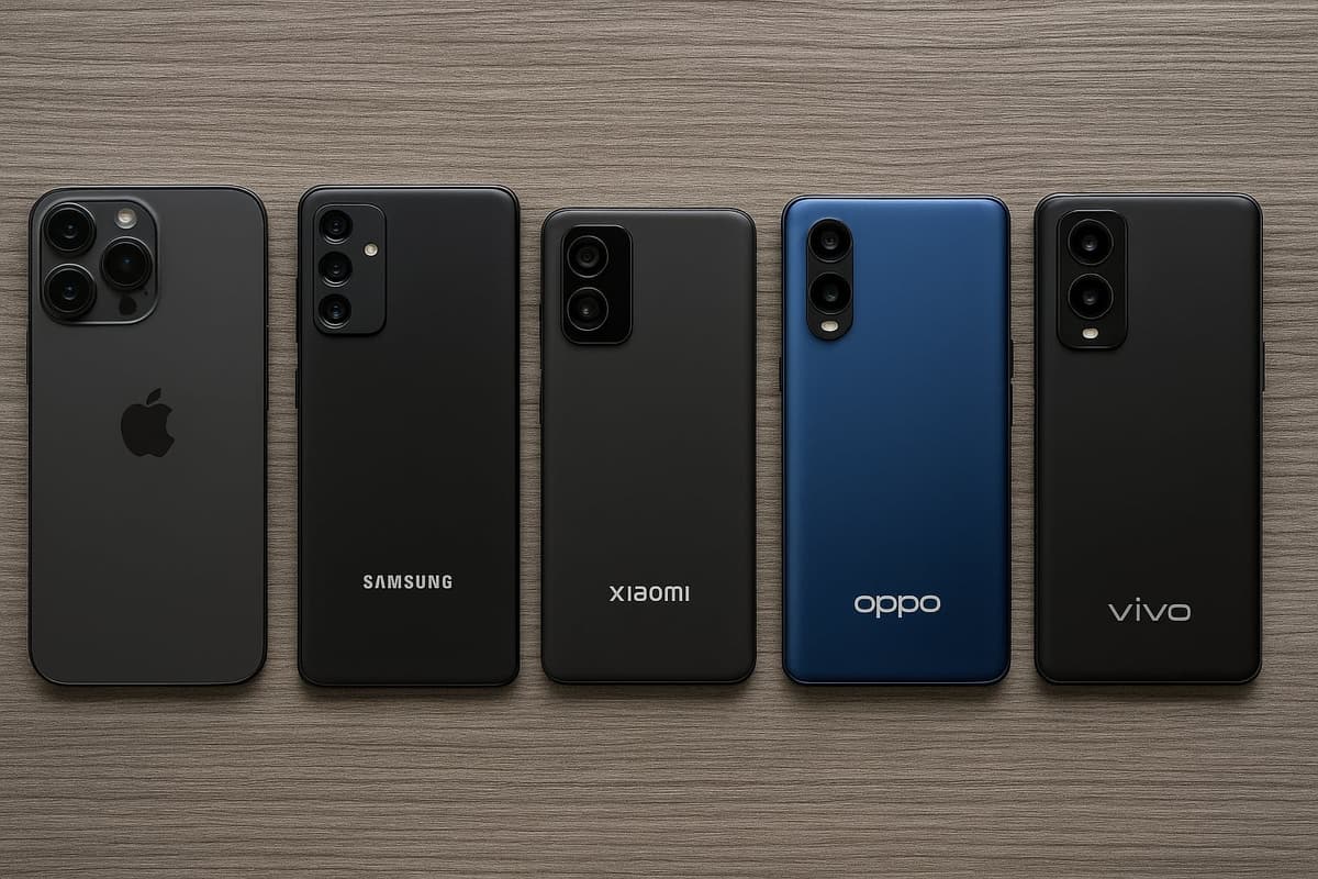 Las cinco marcas de teléfonos móviles más vendidas a nivel mundial