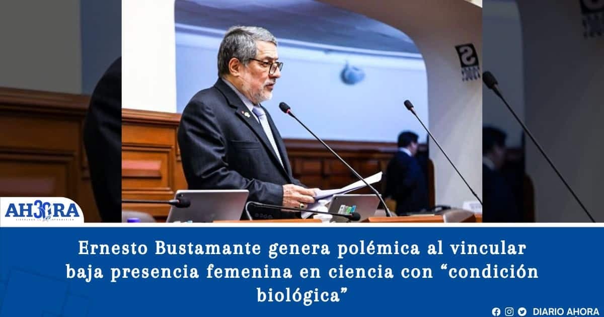 Ernesto Bustamante genera polémica al vincular baja presencia femenina en ciencia con “condición biológica”