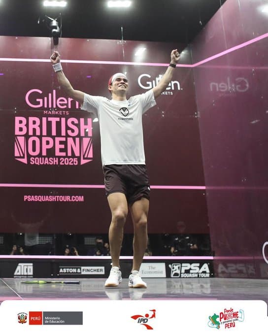 Diego Elías conquista el British Open 2025 y hace historia para el squash sudamericano