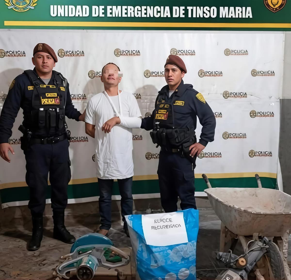 Detienen a hombre por presunto hurto agravado de materiales de construcción en Castillo Grande