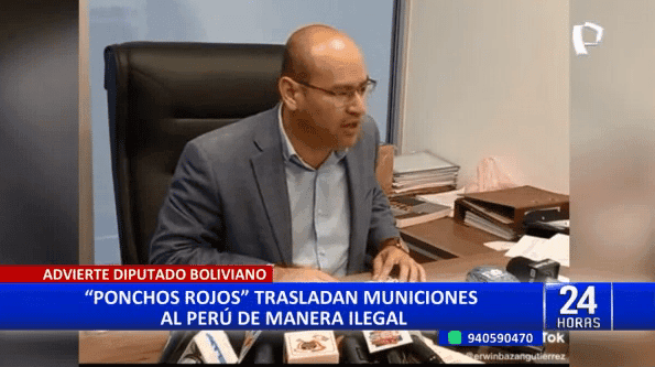 Diputado boliviano denuncia que 'Ponchos rojos' trasladan municiones al Perú de manera ilegal