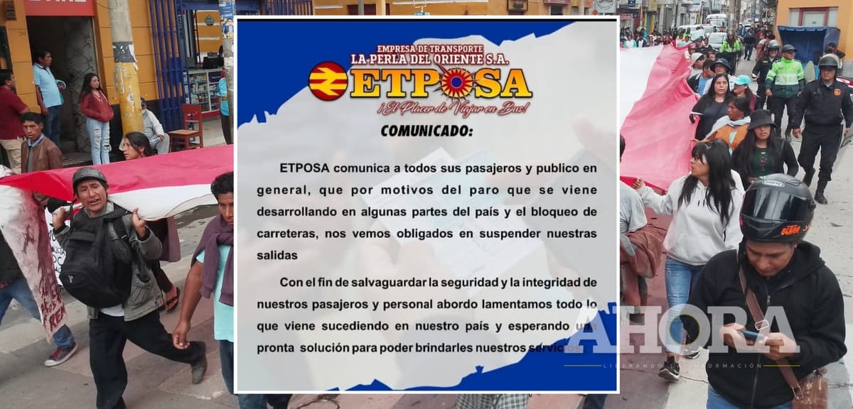 Empresas de buses interprovinciales suspendieron viajes por protestas