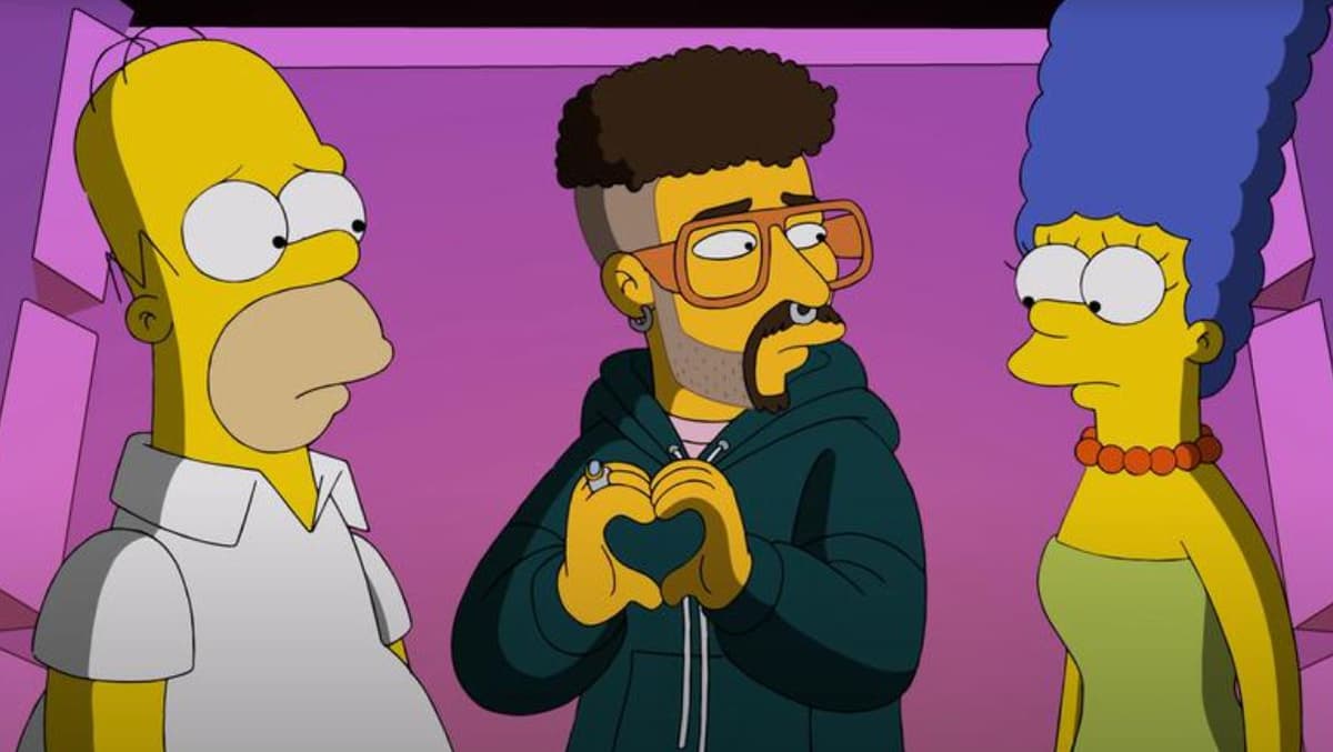 Antes de terminar el año "Bad Bunny" entra al mundo de los Los Simpson y sorprende a los fans con video musical
