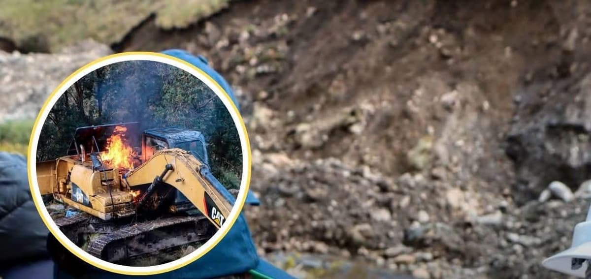 Intervienen maquinaria usada en minería ilegal en Santa María del Valle