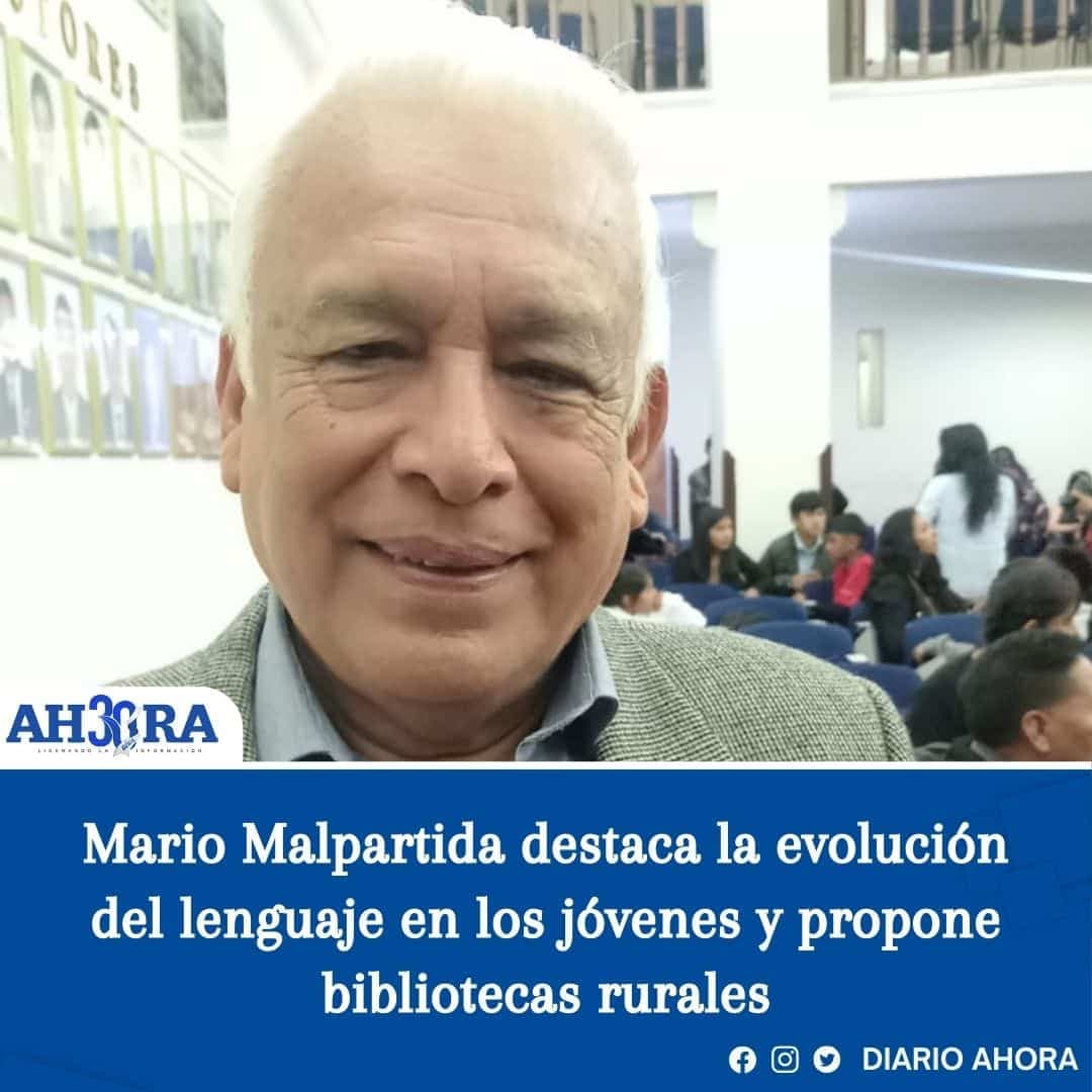 Mario Malpartida destaca la evolución del lenguaje en los jóvenes y propone bibliotecas rurales