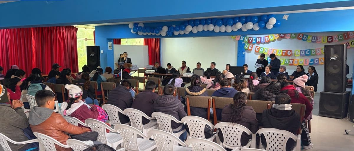 UGEL Yarowilca adjudica el 100% de plazas docentes 2026 en Inicial y Primaria