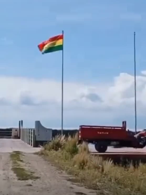 PNP y Ejército retiran bandera de Bolivia colocada ilegalmente en muelle de Zepita