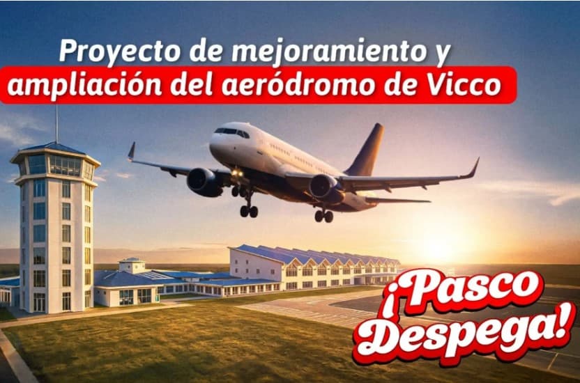 ¡Pasco despega! MTC autoriza aeródromo de Vicco por S/137 millones