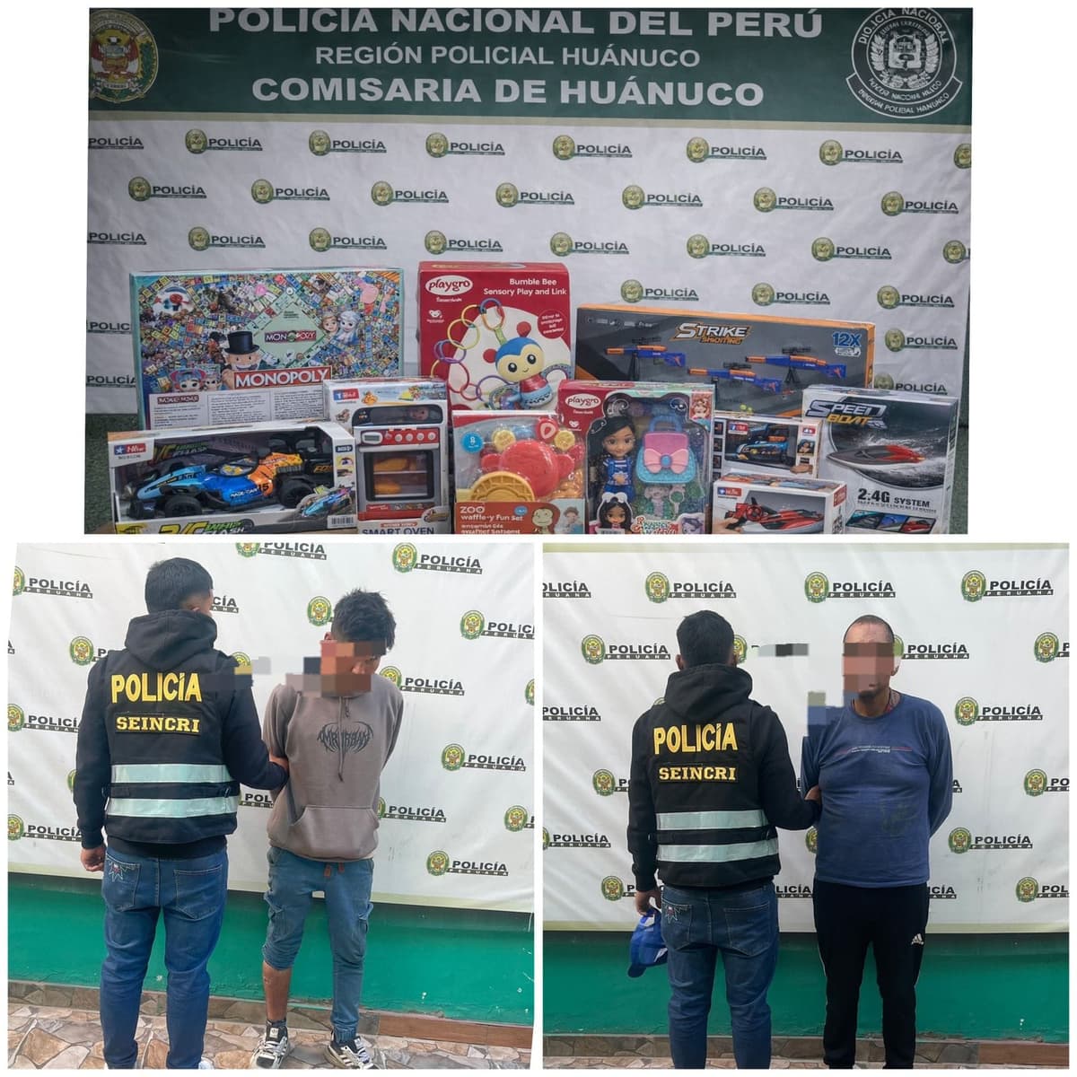 Caen “Los Jugueteros”: capturan a dos tras robo de mercadería valorizada en mil soles
