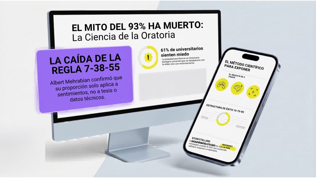 El "93% de la comunicación es no verbal" es mentira: así hablan bien en público los universitarios que no mueren de nervios