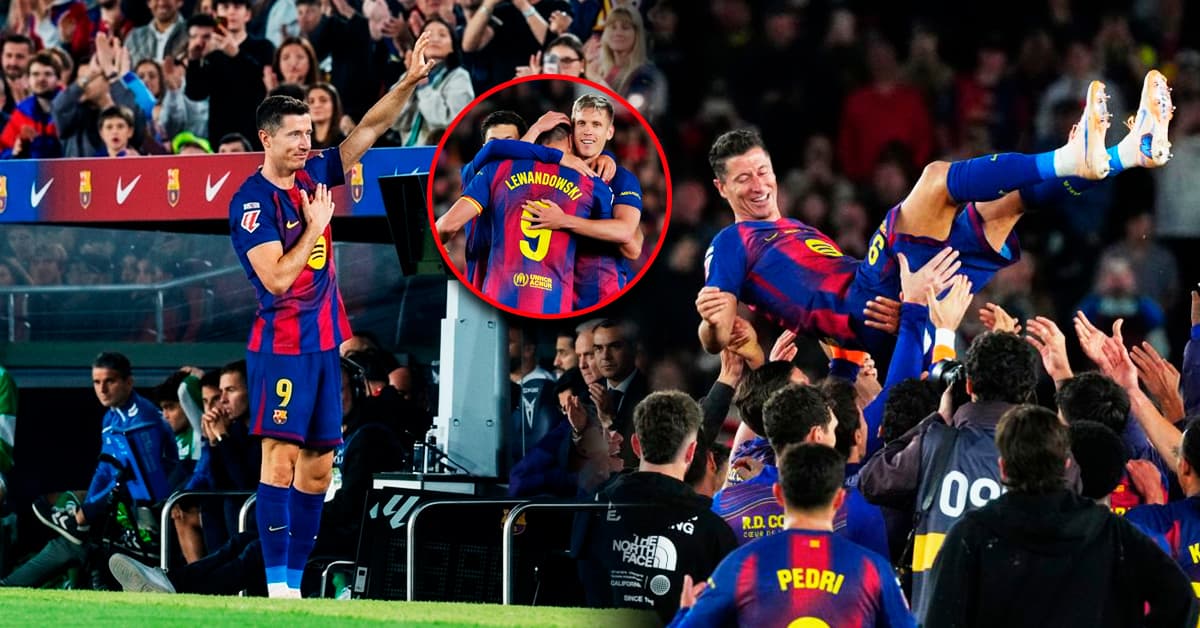 Robert Lewandowski se despide del Barcelona en su último partido con emotiva despedida