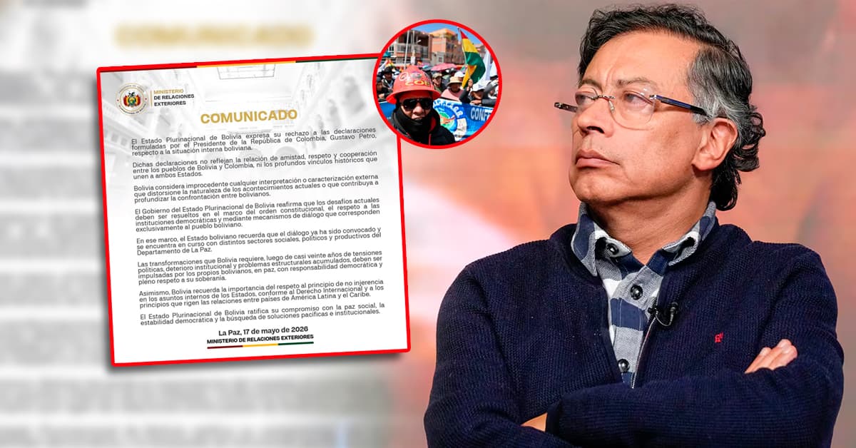 La Cancillería de Bolivia rechaza declaraciones del presidente colombiano Gustavo Petro sobre la crisis en Bolivia