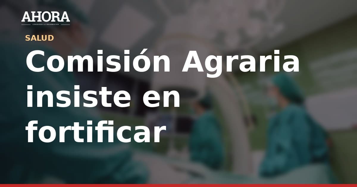 Comisión Agraria insiste en fortificar el arroz para combatir anemia y desnutrición