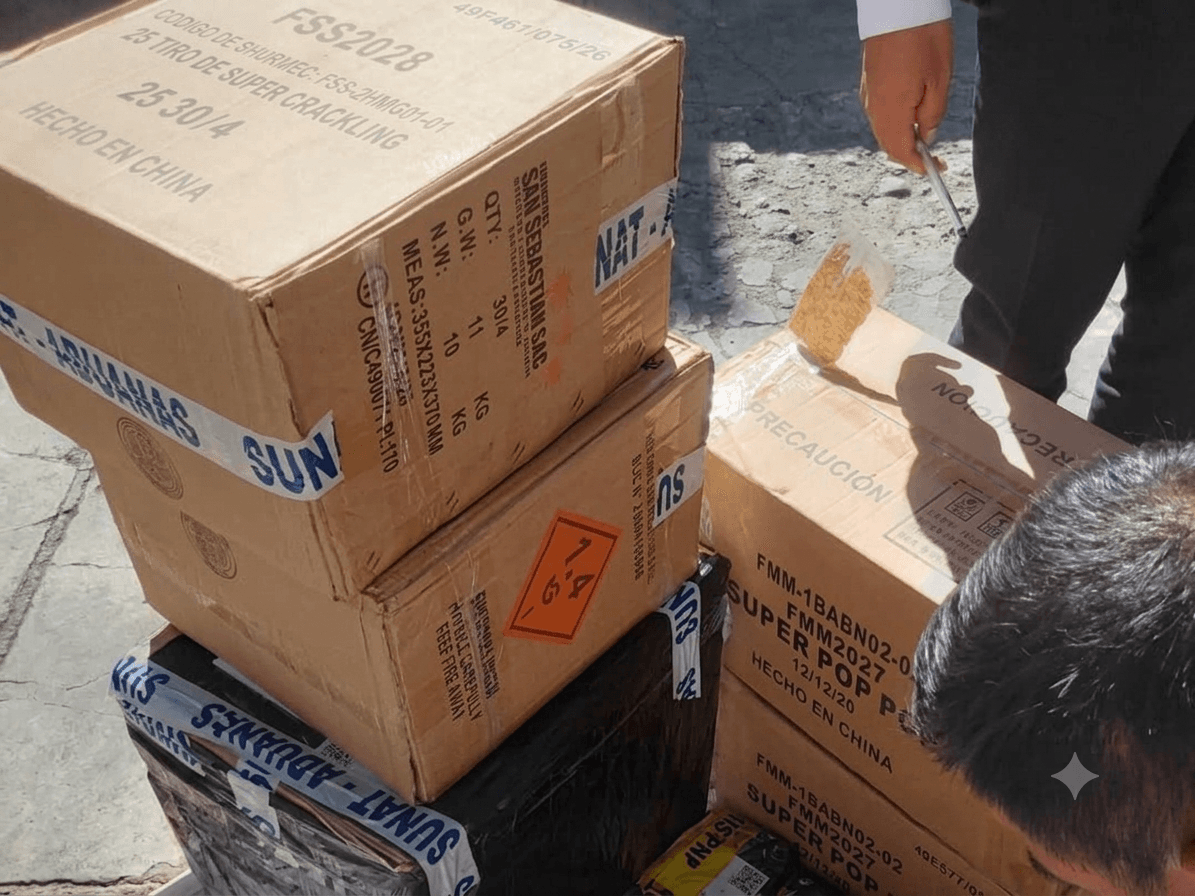 Incautan audífonos, celulares y pirotécnicos valorizados en más de S/55 mil