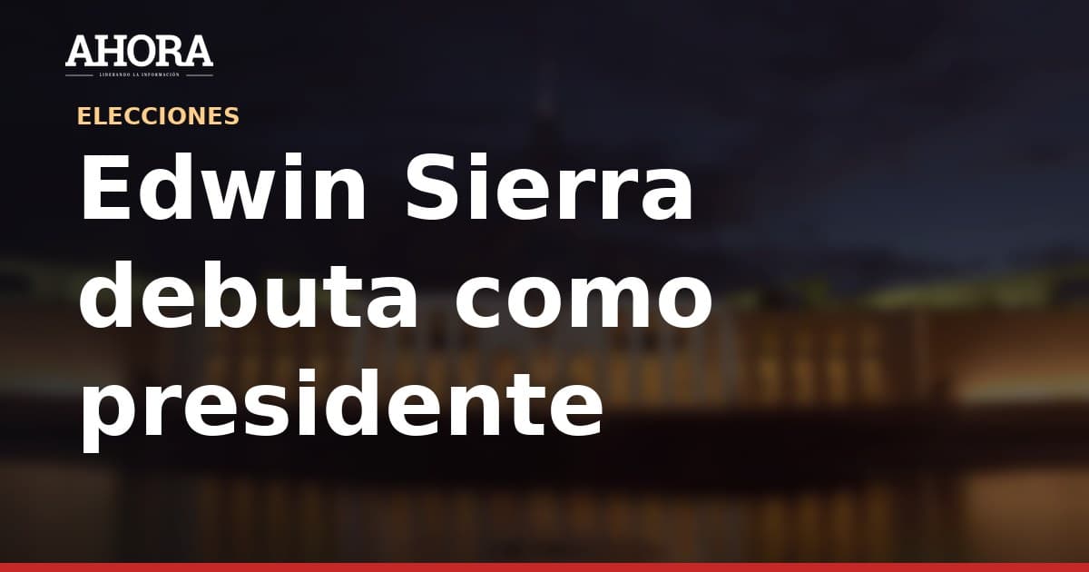 Edwin Sierra debuta como presidente de mesa en las Elecciones 2026