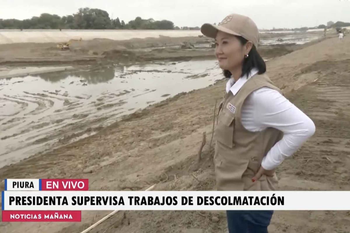 Presidenta Fujimori supervisa obras de prevención ante El Niño en Piura y La Libertad