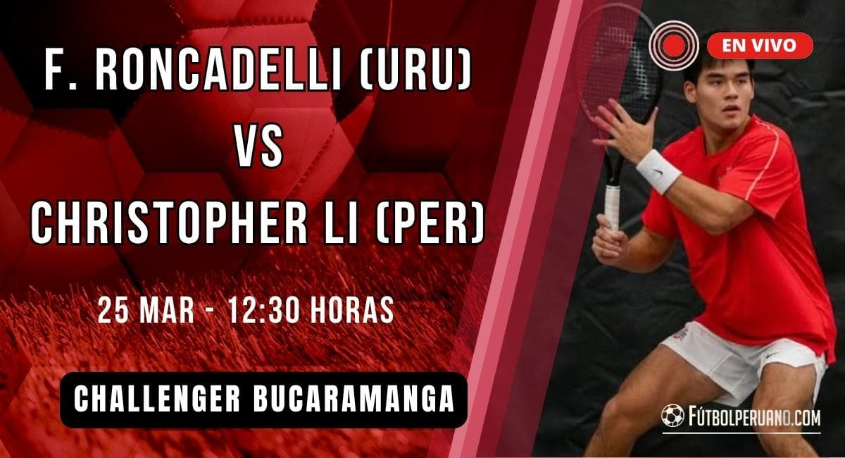 Roncadelli vs Li: sigue en vivo al peruano en Challenger Bucaramanga