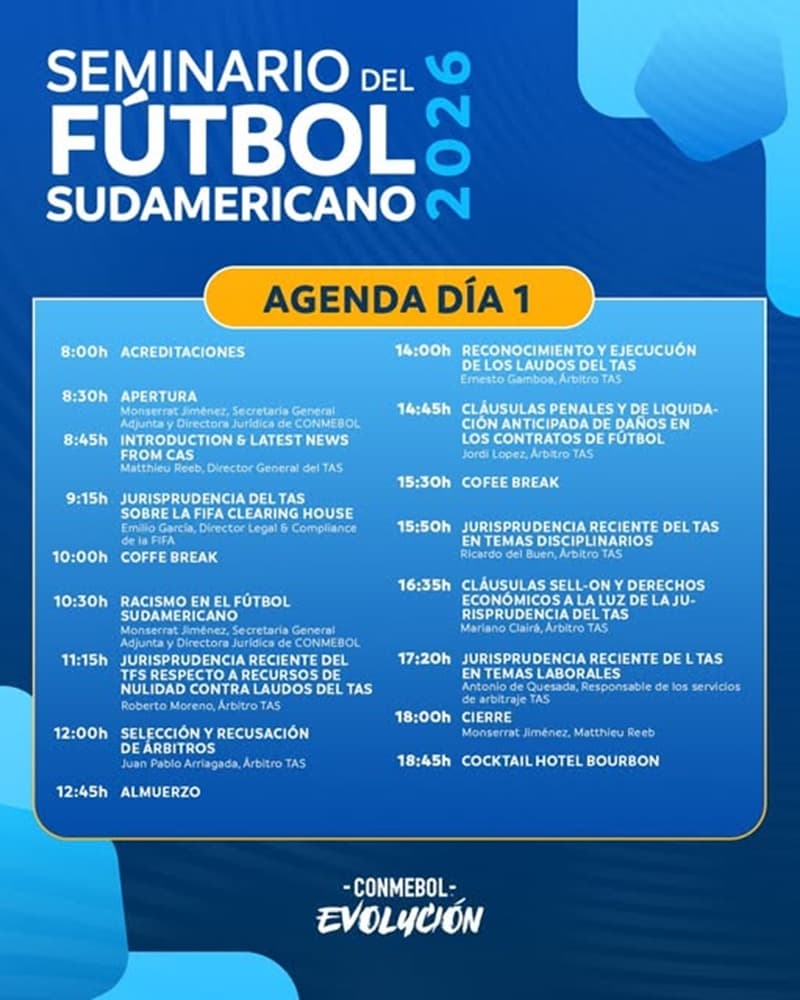 Conmebol realizará seminario virtual de fútbol