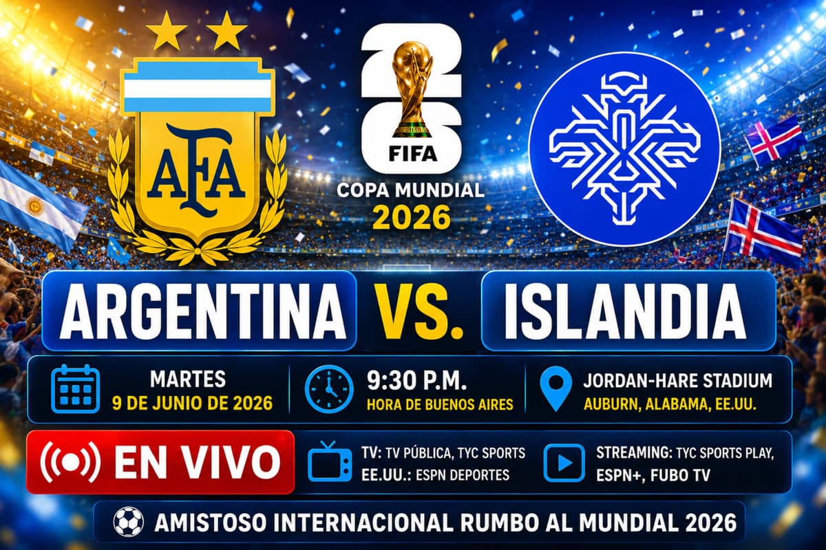 Argentina vs. Islandia: horario, canales y streaming del amistoso mundialista