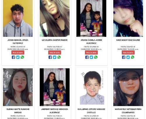 58 desapariciones se han registrado de enero a mayo en Huánuco