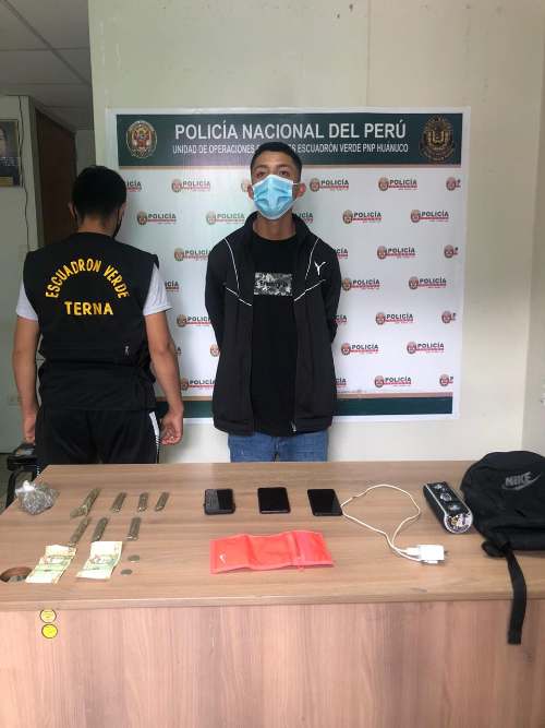 Sujeto fue detenido con envoltorios de marihuana