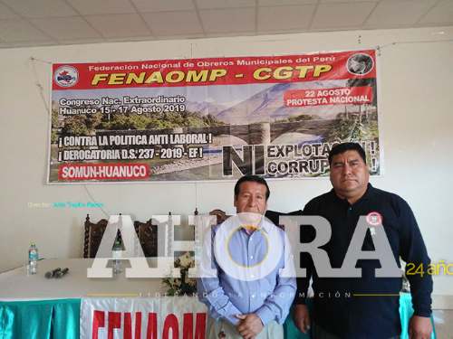 Obreros municipales del país llegaron a Huánuco