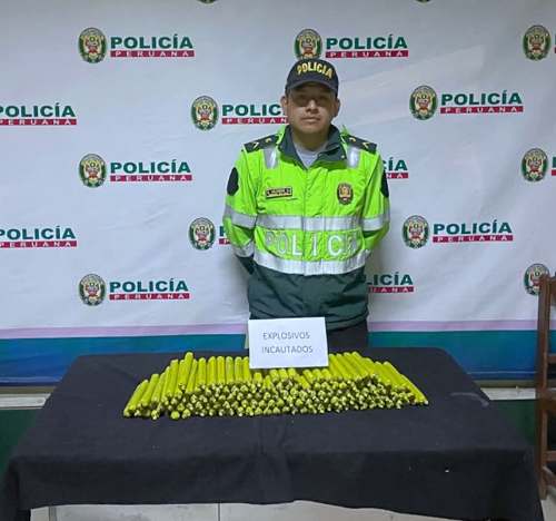 Incautan más de 100 cartuchos de explosivo ocultos en encomienda en vía La Oroya – Huánuco
