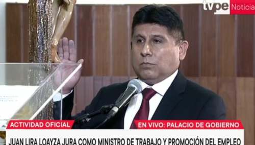 Juan Lira juramentó como nuevo ministro de Trabajo tras salida de Betsy Chávez