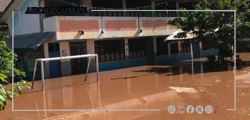Colegio Brisas del Huallaga sufre graves inundaciones a días del inicio escolar