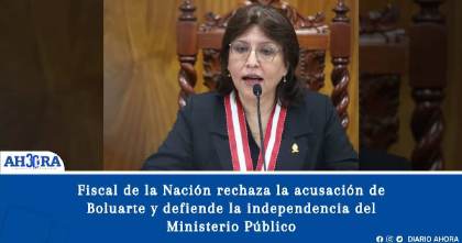Fiscal de la Nación rechaza la acusación de Boluarte y defiende la independencia del Ministerio Público