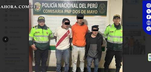 Tres detenidos por hurto de vehículo en Huánuco