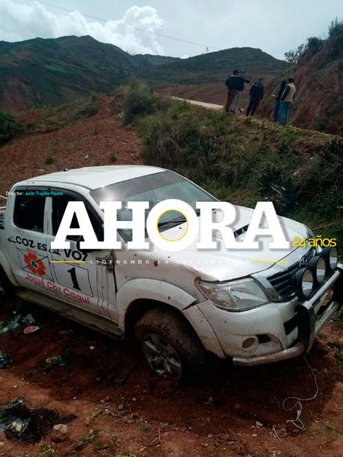 Camioneta de candidato se despista en Margos