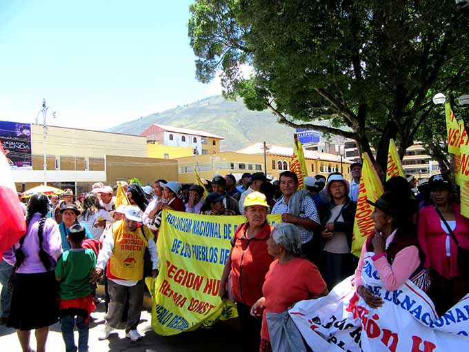 Fonavistas huanuqueños reclaman por sus pensiones