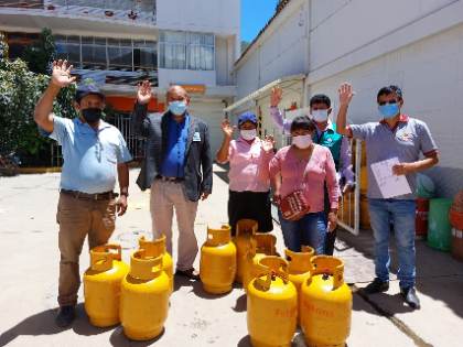 Ollas comunes de Huánuco reciben balones de gas doméstico