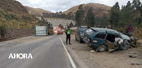 Triple choque en tramo Pasco-Huánuco deja un muerto y tres heridos