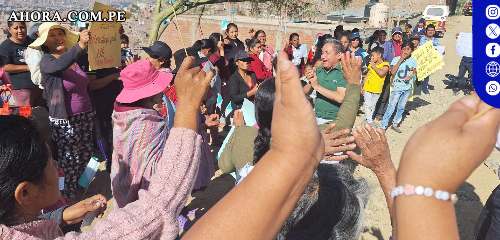 Pobladores de Moras Pampa Alta reciben ayuda alimentaria y proyecto de escalinatas