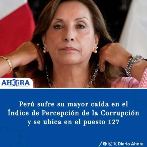 Perú sufre su mayor caída en el Índice de Percepción de la Corrupción y se ubica en el puesto 127