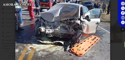 Fatal choque triple deja un muerto y cinco heridos en carretera Huánuco - Pasco