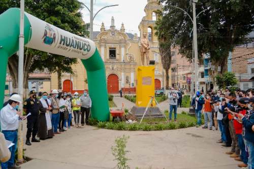 Inician trabajos de rehabilitación de Plazuela Cartagena y Parque Héroes Huanuqueño