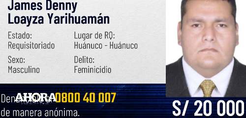 James Loayza Yarihuaman, quien asesinó a hijastra de 12 añitos, lleva siete años prófugo