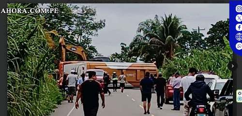 Buss de Móvil Tours se despista cerca de Aucayacu
