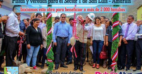 Fiscal deslinda responsabilidad de Juan Alvarado en caso de instalación de pistas y veredas del Sector 1, San Luis.