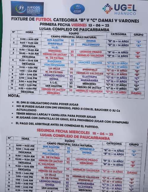 UGEL Huánuco inauguran los Juegos Escolares en Paucarbamba