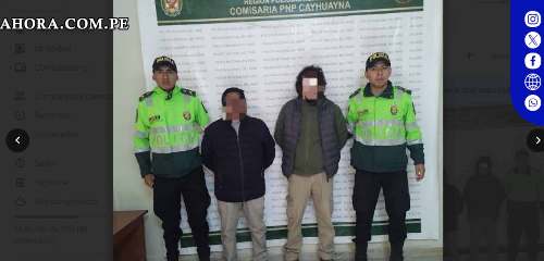Capturan a dos implicados en robo de vehículos en operativo en Cayhuayna