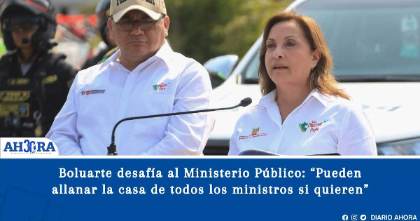 Boluarte desafía al Ministerio Público: “Pueden allanar la casa de todos los ministros si quieren”