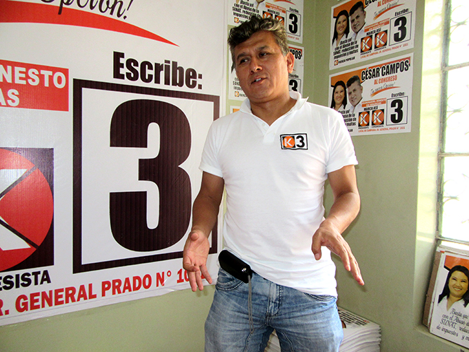 César Campos, candidato al Congreso por Huánuco
